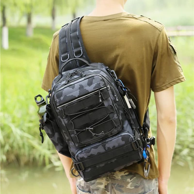 Multifunctional Shoulder Bag Waterproof Tactical Backpack Outdoor Shoulder Bag for Men Fish Boxes Equipment Bag