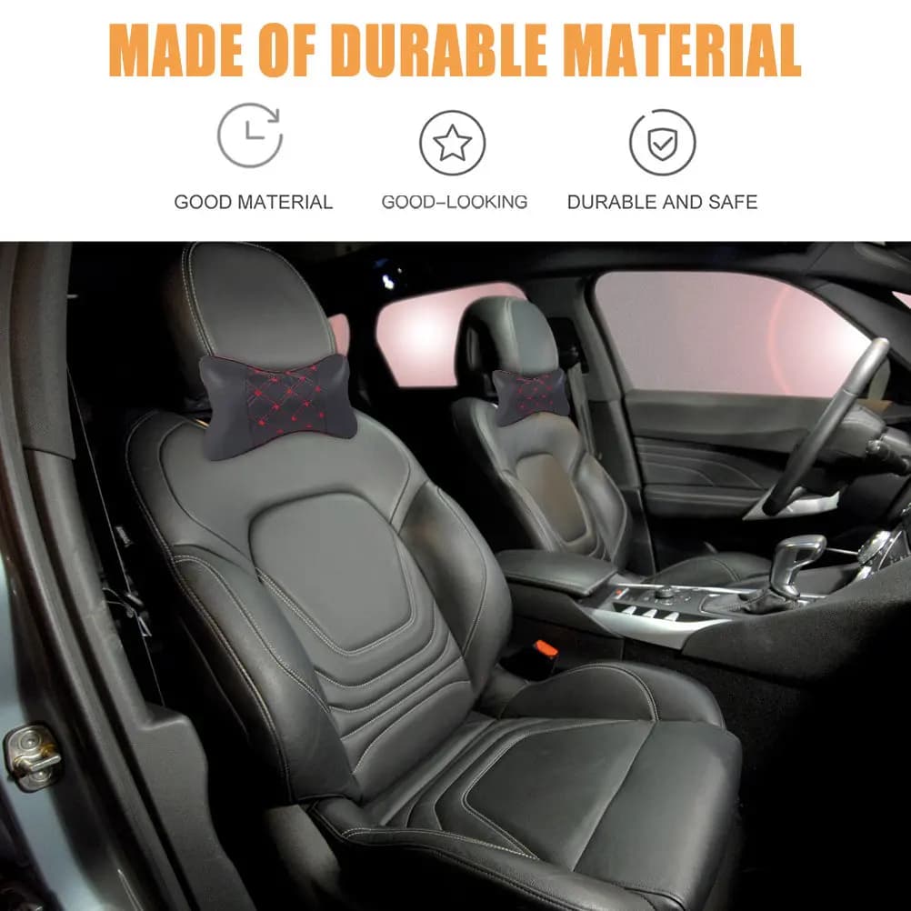 Cuscino Universale per Auto, Supporto Ergonomico per il Collo, Comodo e Traspirante in Cotone PP e PU, Accessorio Interno per Lunghi Viaggi