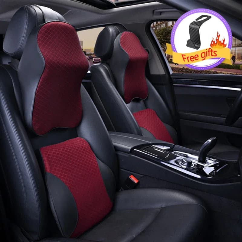 Cuscino di supporto lombare cuscino per auto cuscino per la testa del sedile in Memory Foam cuscino per il collo cuscino per seggiolino auto accessori interni per la schiena lombare