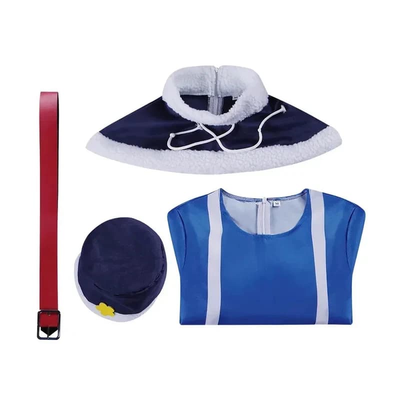 e,4;v'6\k/ Lockser Cosplay Anime Fairy Tail Costume Blue Dress Juvia Uniform Hat Prop Wig Set Halloween Party Out5;g'8.n/3\