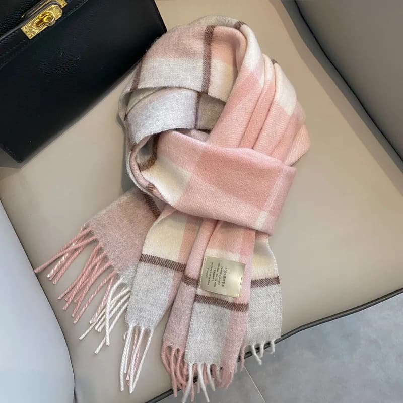 Women's Scarf 100% Autumn Winter Vintage Style Preppy Plaid Scarf Pashmina Mujer Femme Foulard Bufanda Unisex Men's Scarf