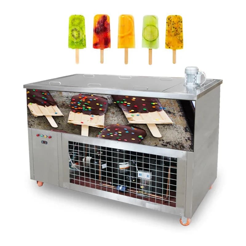 Macchina per gelato commerciale con bastoncini a tre gusti, macchina per ghiaccioli con ghiaccioli, 120 stampi