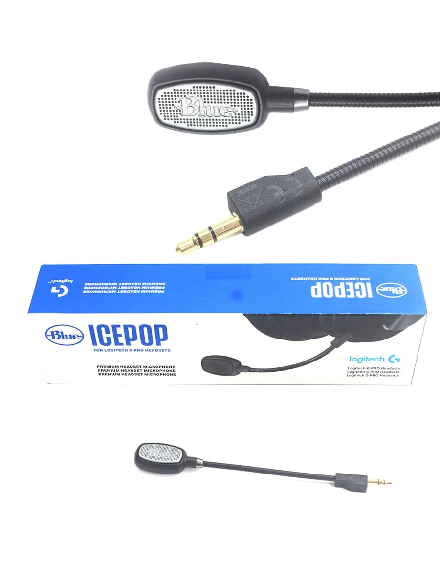 Cap with Blue Icepop condenser microphone for Logitech G Pro headphones