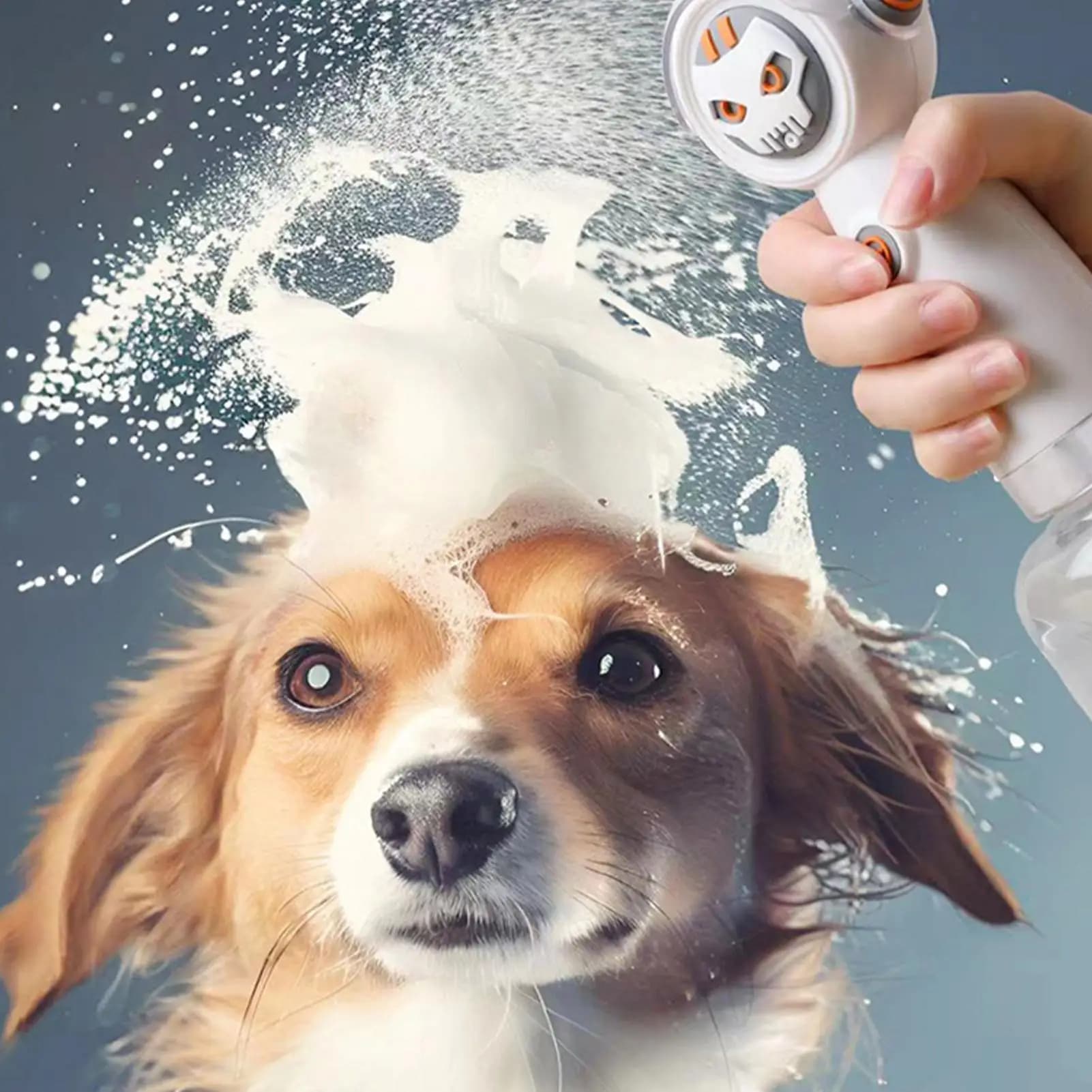 Shampoo per cani Schiuma Soffione doccia impermeabile Dispenser automatico di sapone schiumogeno per gatti per lavare il bagno Spa Doccia Vasca da bagno Gatti domestici Cani