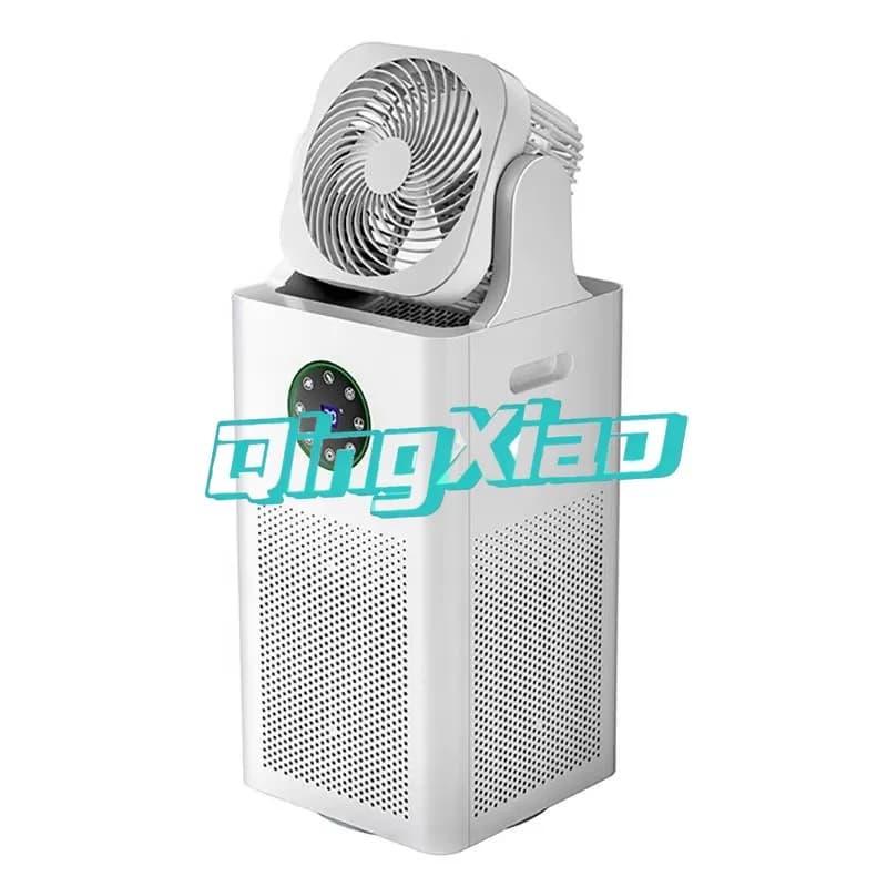 Purificatore d'aria 4 in 1 con umidificatore, ventilatore e ioni negativi per la casa e la camera da letto, rimozione del formaldeide, controllo intelligente, silenzioso.