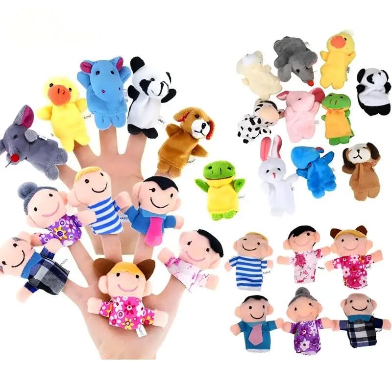 6/10/16 Pezzi Simpatici Pupazzi da Dito a Forma di Animali Biologici, Giocattoli in Peluche per Bambini, Bambole per Ragazzi e Ragazze