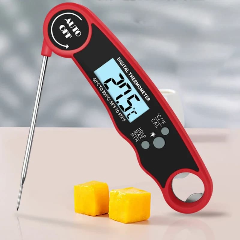 Sonda termometro digitale portatile pieghevole per barbecue e cottura da cucina per uso domestico