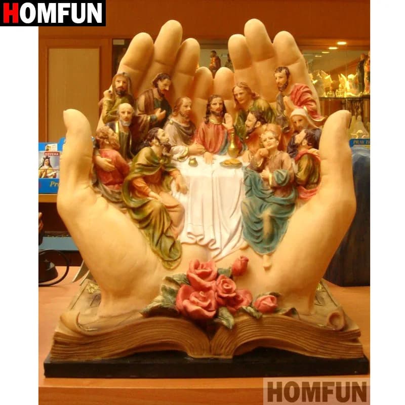 HOMFUN Full Square/Round Drill 5D DIY Diamond Painting "Religious figure" Embroidery Cross Stitch 3D Home Decor Gift A11161