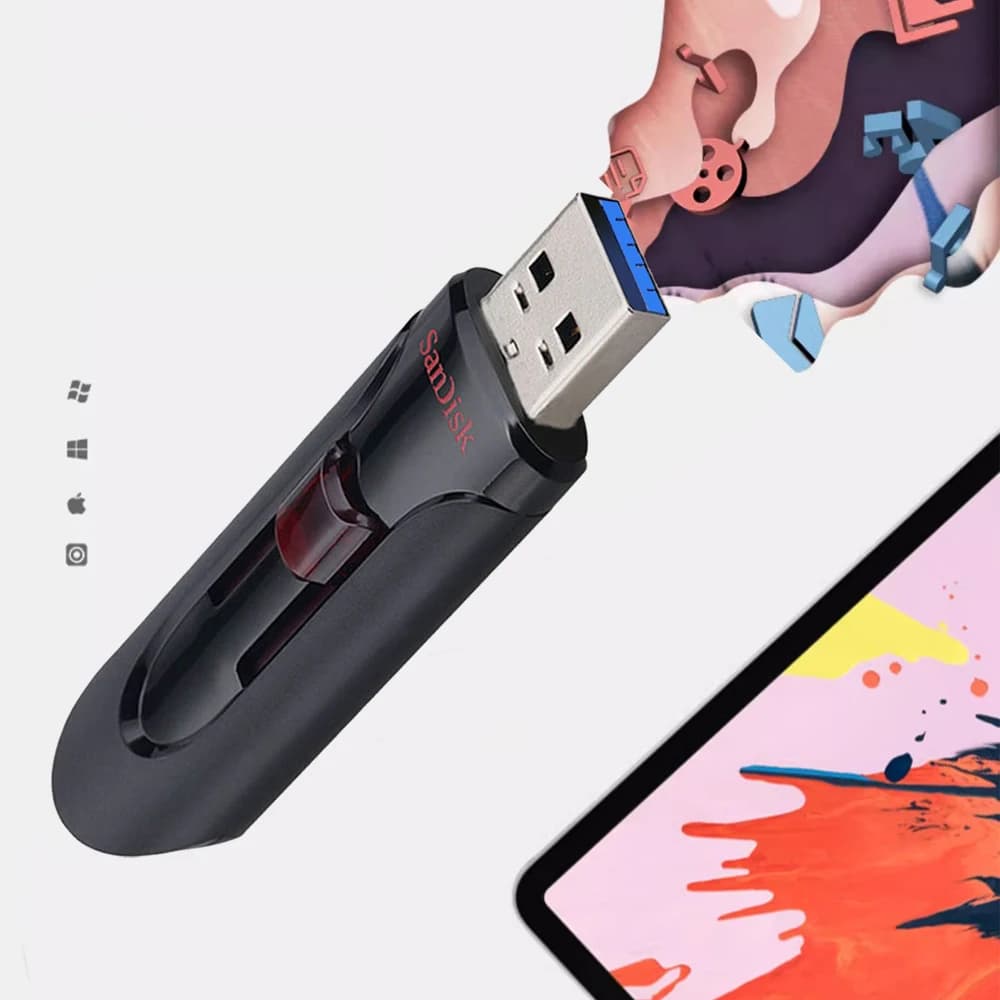 SanDisk Cruzer Glide CZ600 USB3.0 Pen Drive 16GB 32GB Super Veloce USB3.0 Flash Drive 128GB 256GB USB 3.0 Pendrive 64GB U Disk