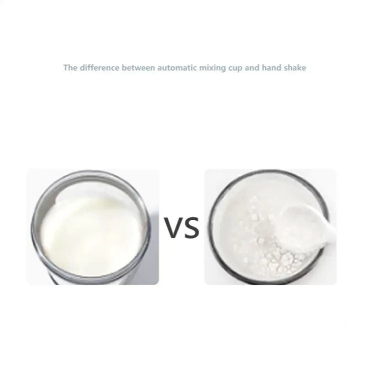 [HUND Store]~Electric Mixing Cup Rechargeable Protein Powder Mixing Leak-Proof Coffee Milk Cup Blender Cup Sports Fitness White