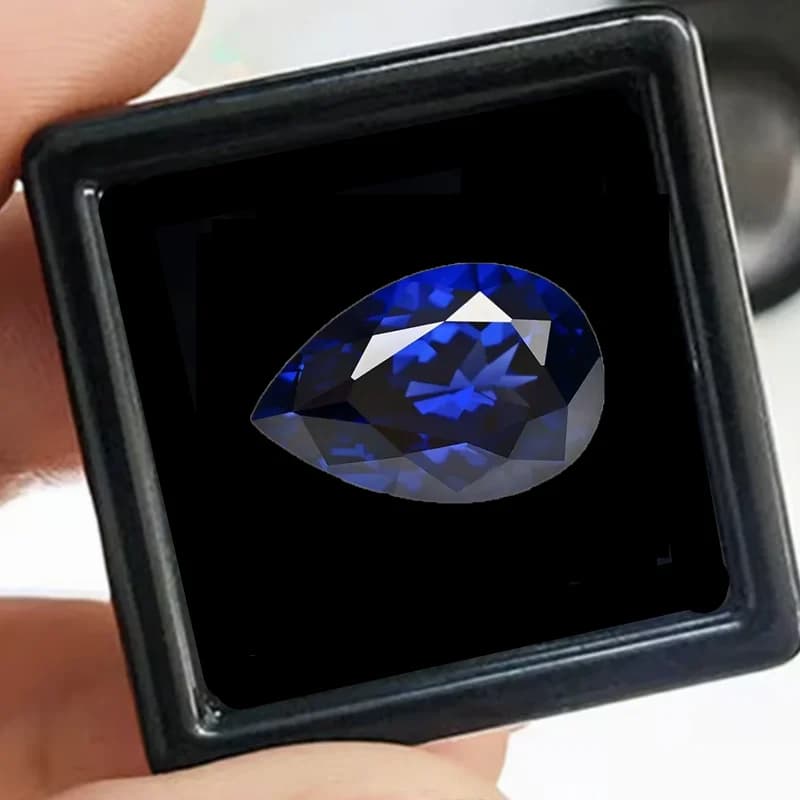 Confezione di Zaffiri Taglio a Pera 12×16mm, Test di Durezza Mohs Superato, Gemme di Zaffiro per Creazione/Incastonatura/Collezione di Gioielli