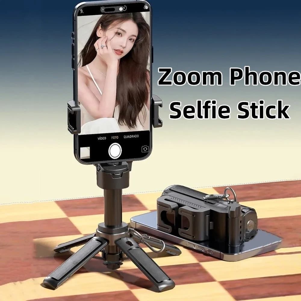 Pratico Asta Selfie Bluetooth con Zoom, Portatile e Regolabile, Treppiede Telescopico Leggero per Selfie, Supporto per Viaggi