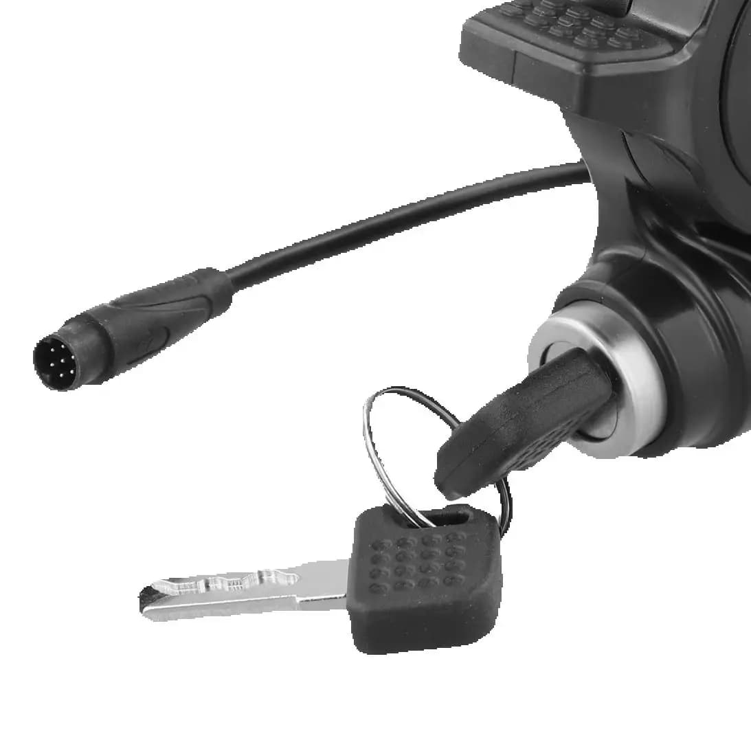 Interruttore Acceleratore Nero con Blocco di Accensione a Chiave di Ricambio per Monopattino Elettrico Kukirin-G2 Master - Ricambio per Scooter Resistente