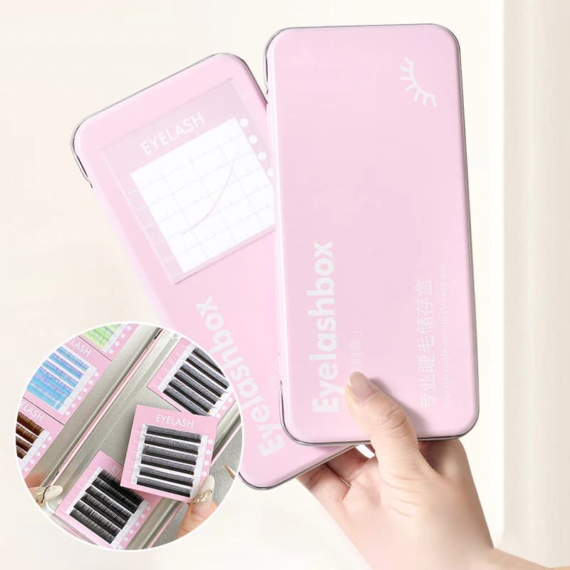 Magnetic Empty Box for Preservation Faux Eyelashes with 6 Parts, Container Door Eyelashes