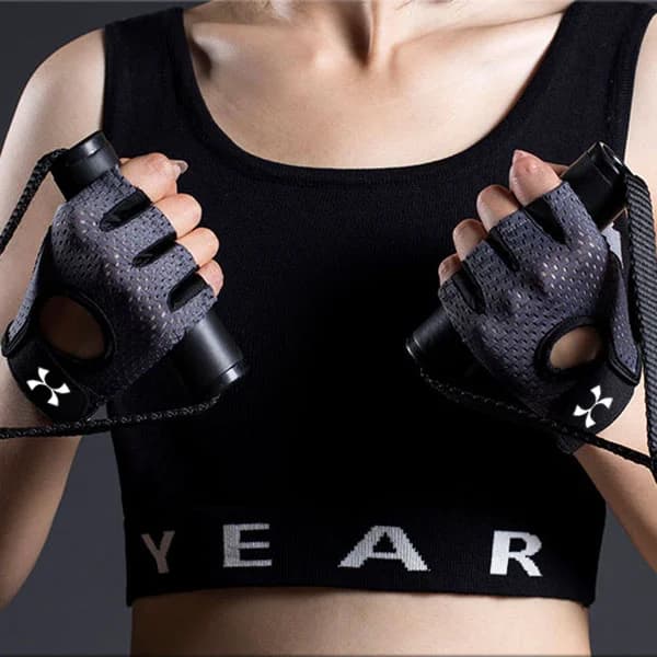 Gym fitness gloves for women, breathable quick drying half finger anti slip outdoor exercise bike gloves, weightlifting yoga glo