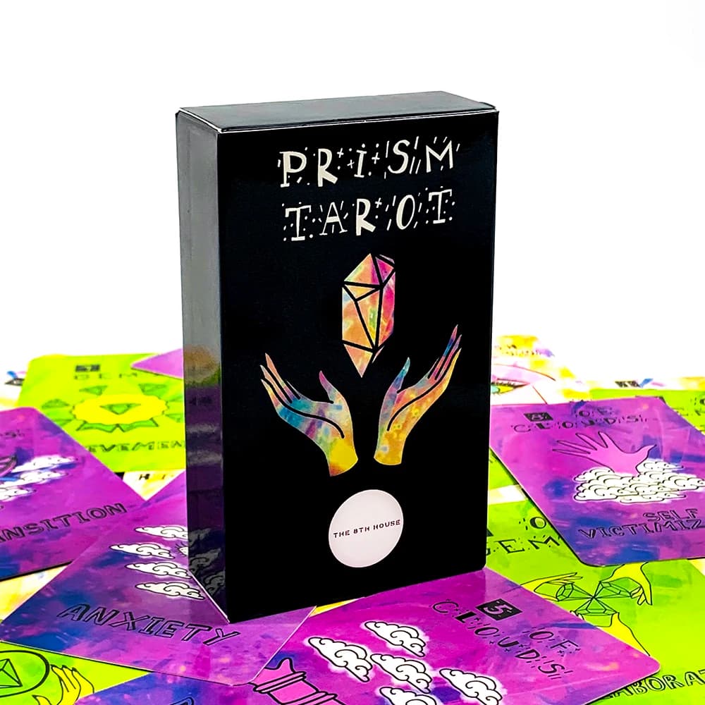 Nuove carte dei tarocchi Prism A 78 Oracle Deck Versione inglese Gioco da tavolo per divinazione del destino, gioco di carte per riunioni di famiglia