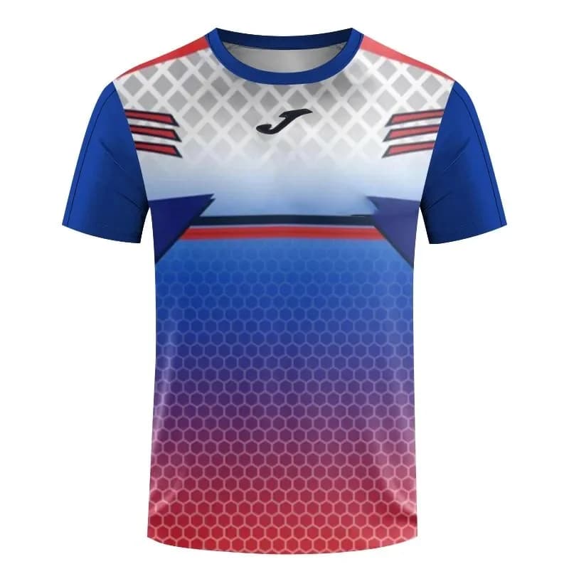 JOMA Summer Men's 3D Print T-shirt Breathable Quick Dry Outdoor Fitness Football Training Sports Short Sleeve