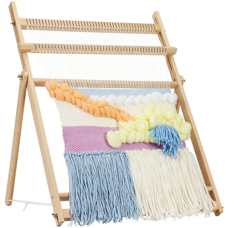 Large Size Hand Weaving Loom Machine, Wooden Yarn Knitting Tool for Adult Kids DIY Craft