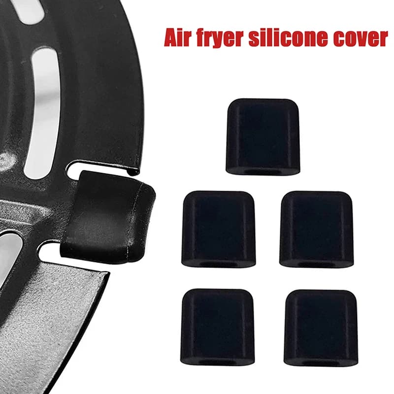 5 pcs air fryer rubber parts, easy to install and remove, spare rubber tips for air fryer, silicone rubber tires for odorless air fryer