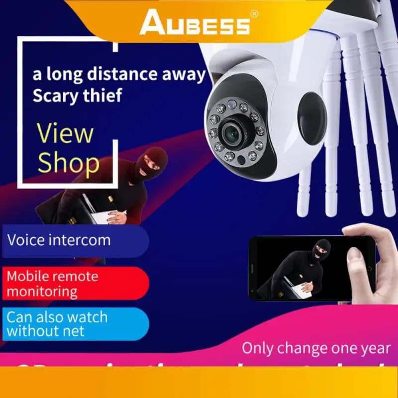 Telecamera di sorveglianza wireless Visione notturna Baby Monitor 720p 5 Antenna Telecamera IP Smart Home