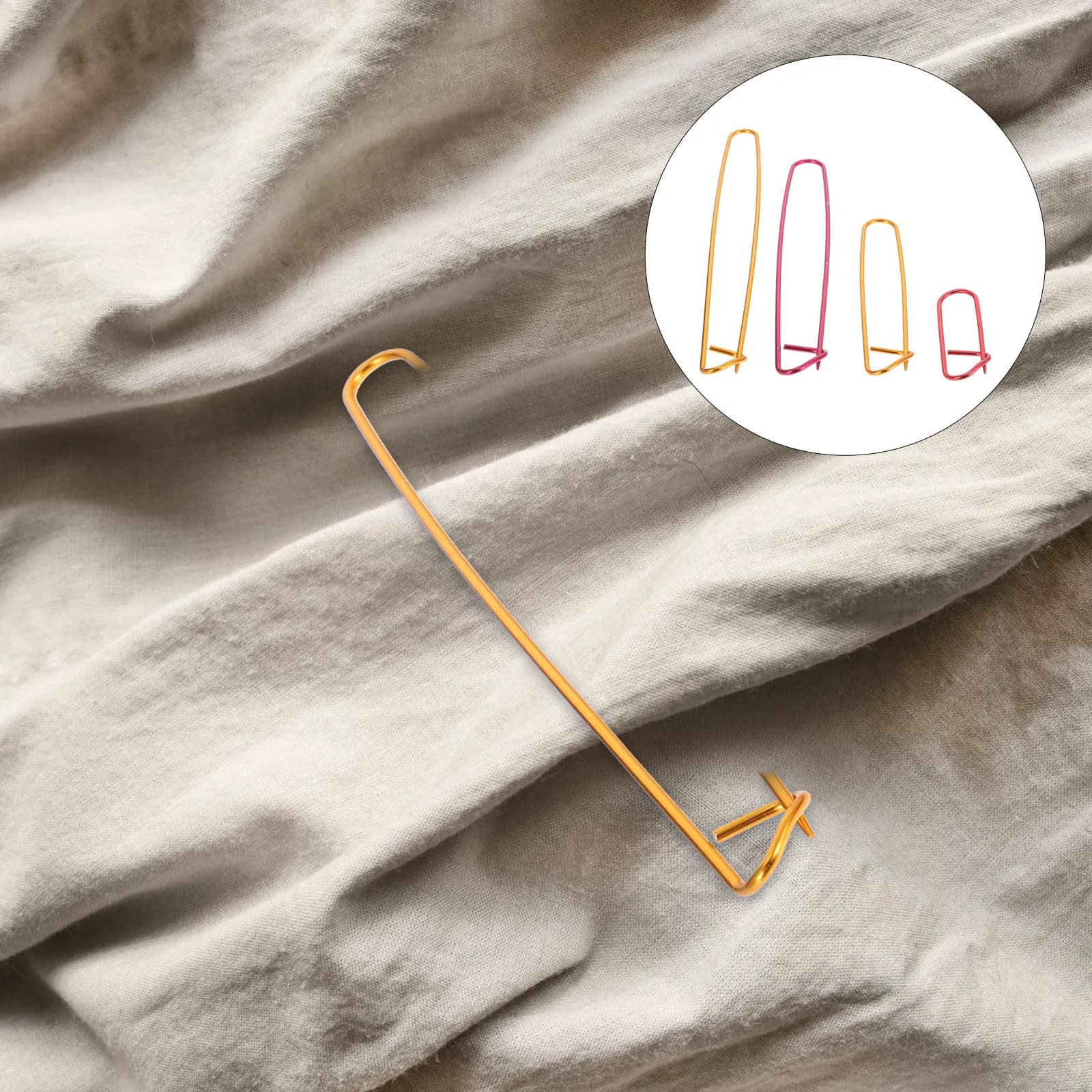 Set di 12 Ferma Punti per Lavoro a Maglia in Alluminio, Ferma Punti Sicurezza, Aghi per Uncinetto, Colori Vivaci, 6cm, 12cm, 17cm, 20cm