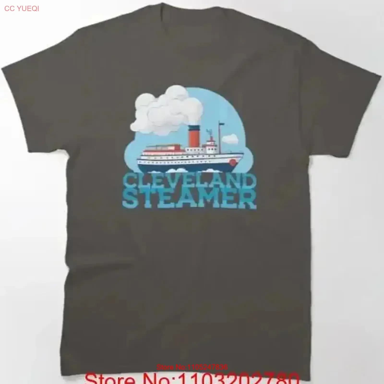 47Cleveland Steamer Classic T Shirt vintage Washed Casual Breathable Stylish Slightly Comfortable designer clothes vintage