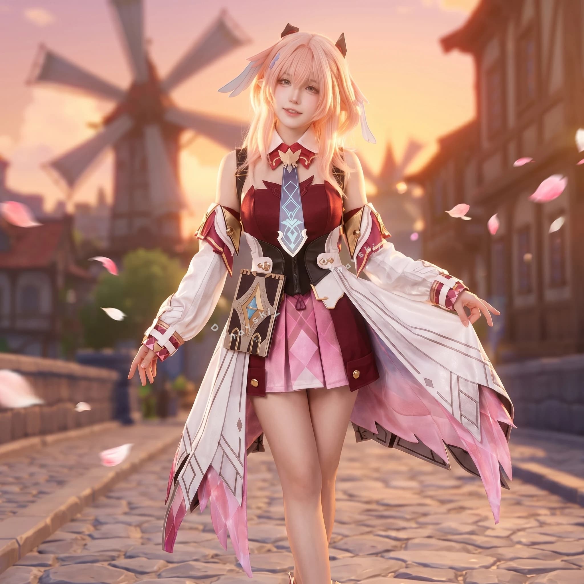 Costume Cosplay di Linnea da Genshin Impact Dunayskiy@ # Set Completo per Giochi di Ruolo Femminili, Costume per Anime Expo, Outfit per Feste di Halloween