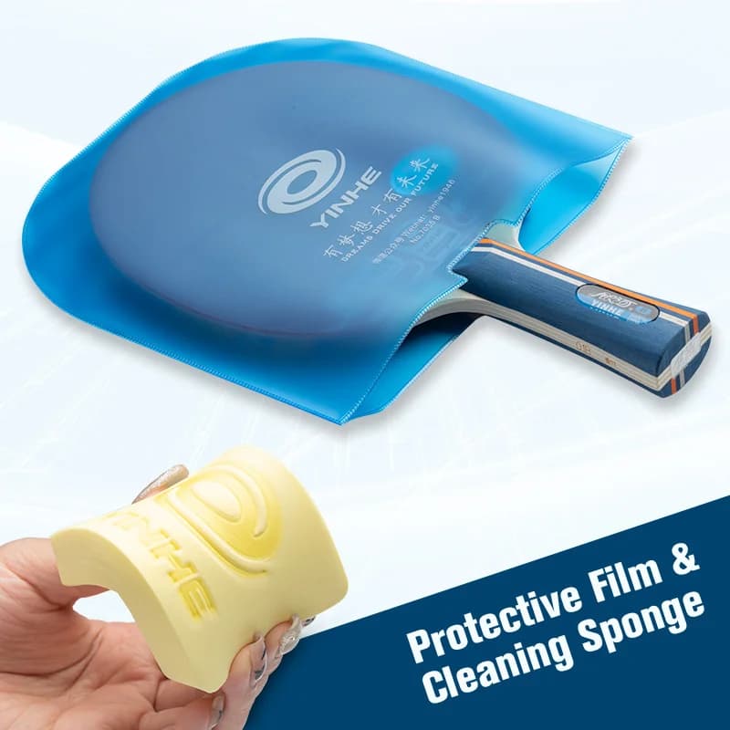 YINHE U-shaped integrated ping pong rack Full protective film Sponge for premium cleaning set for ping pong rubber