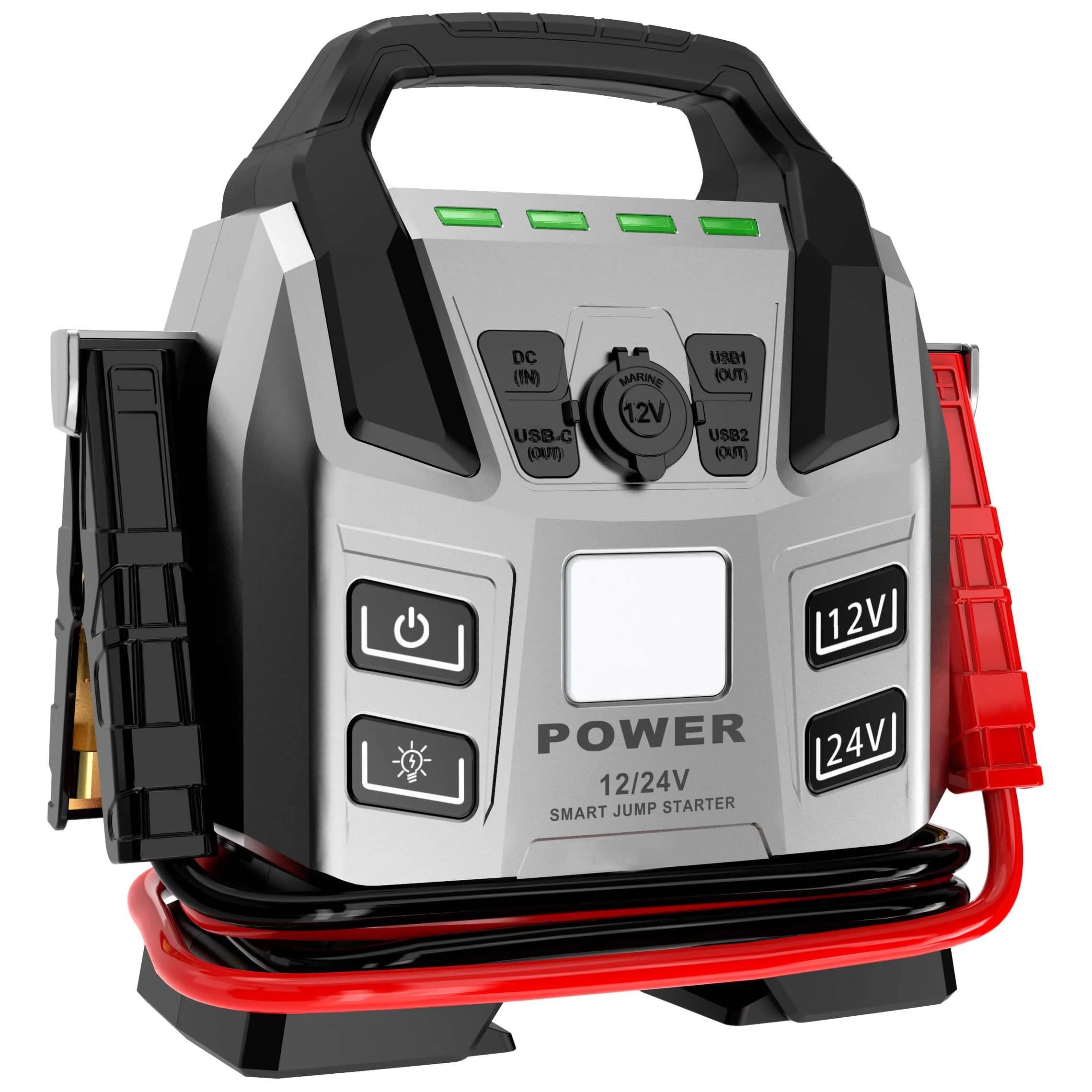 Heavy Duty 12v 24v Car Rv Truck Jump Starter Batteria Power Bank Stazione Batterie Voiture Power Bank 12000a Jump Starter