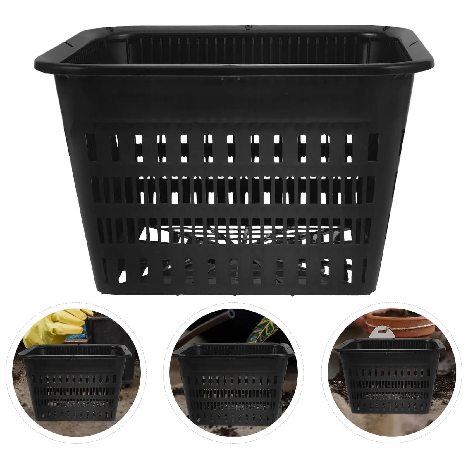 4 pcs hydroponic growing basket plant vase mesh pots plastic plant growing orchid seed plant pot germinate holes basin