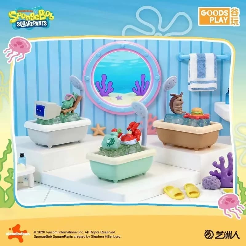 SpongeBob SquarePants Keycap Merchandise Movie-Themed Plush Figures Blind Boxes Mr. Krabs Squidward Toy Collectibles