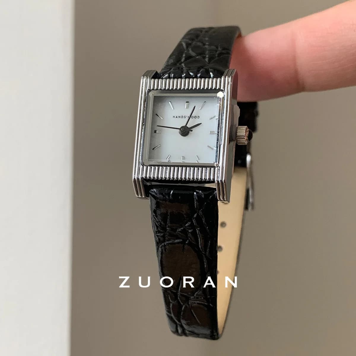 Elegant women's watch, square shape, classic and stylish, sophisticated women's wristwatch, perfect as a gift for women.