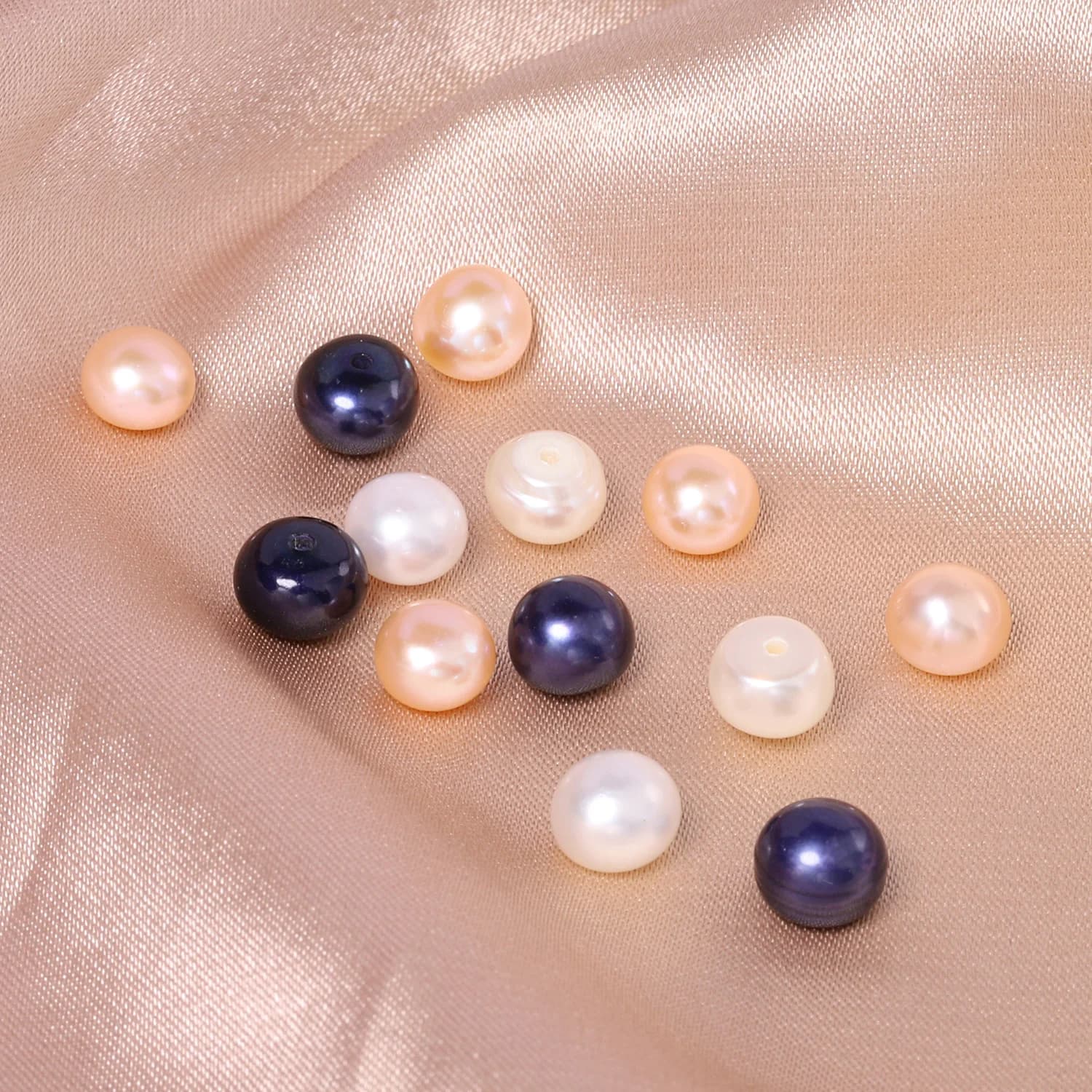 6mm Natural High Quality Freshwater Pearl Beads Semi-circle Bread Beads for Handmade DIY Jewelry Necklace Bracelet Earring 6pcs