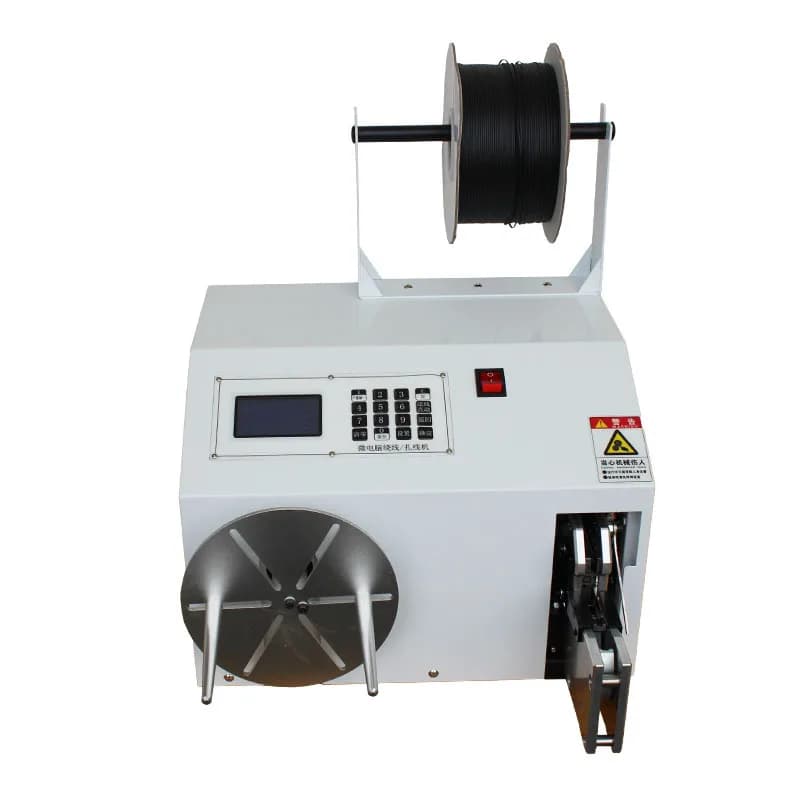 Semi-automatic winding and tying machine, data cable, power cable, USB cable, bundled cable tie, pipe tying machine, winding