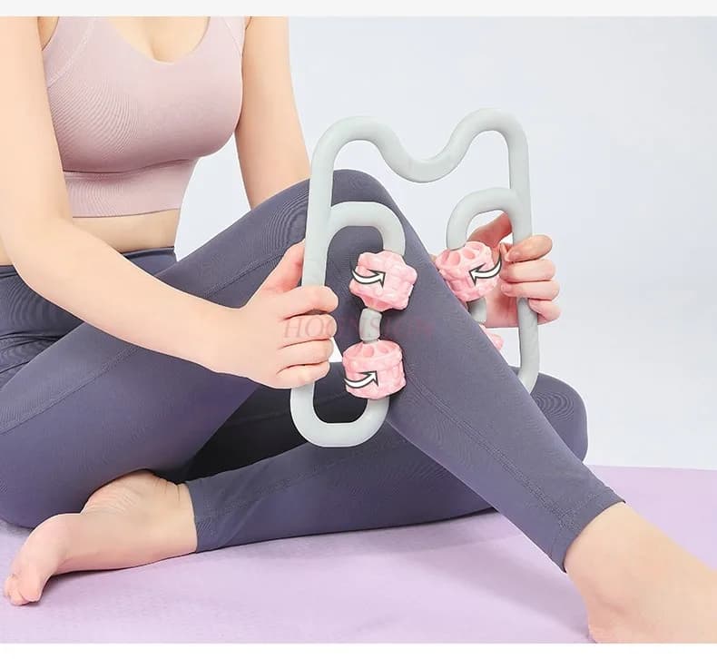 Ring clamp for muscle relaxation, massage stick, yoga, fitness, roller, back, waist, calf, foam roller, massager