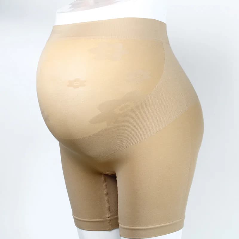 High Waist Maternity Leggings Shapewear Under Dress Support Panty Pregnancy Shaper Short Leggings For Pregnancy