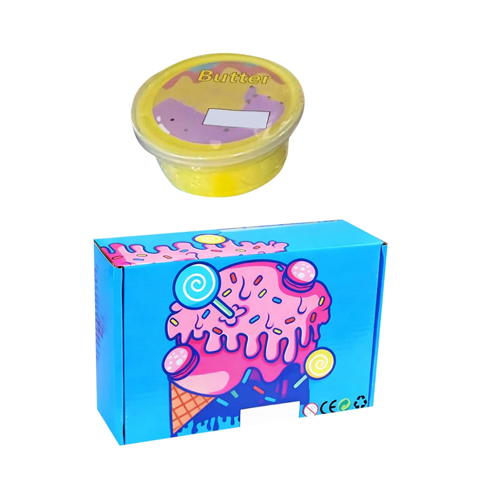 Set di melma per torta al burro da 9 pezzi Set di melma morbido e non appiccicoso, regalo per feste per ragazzi e ragazze