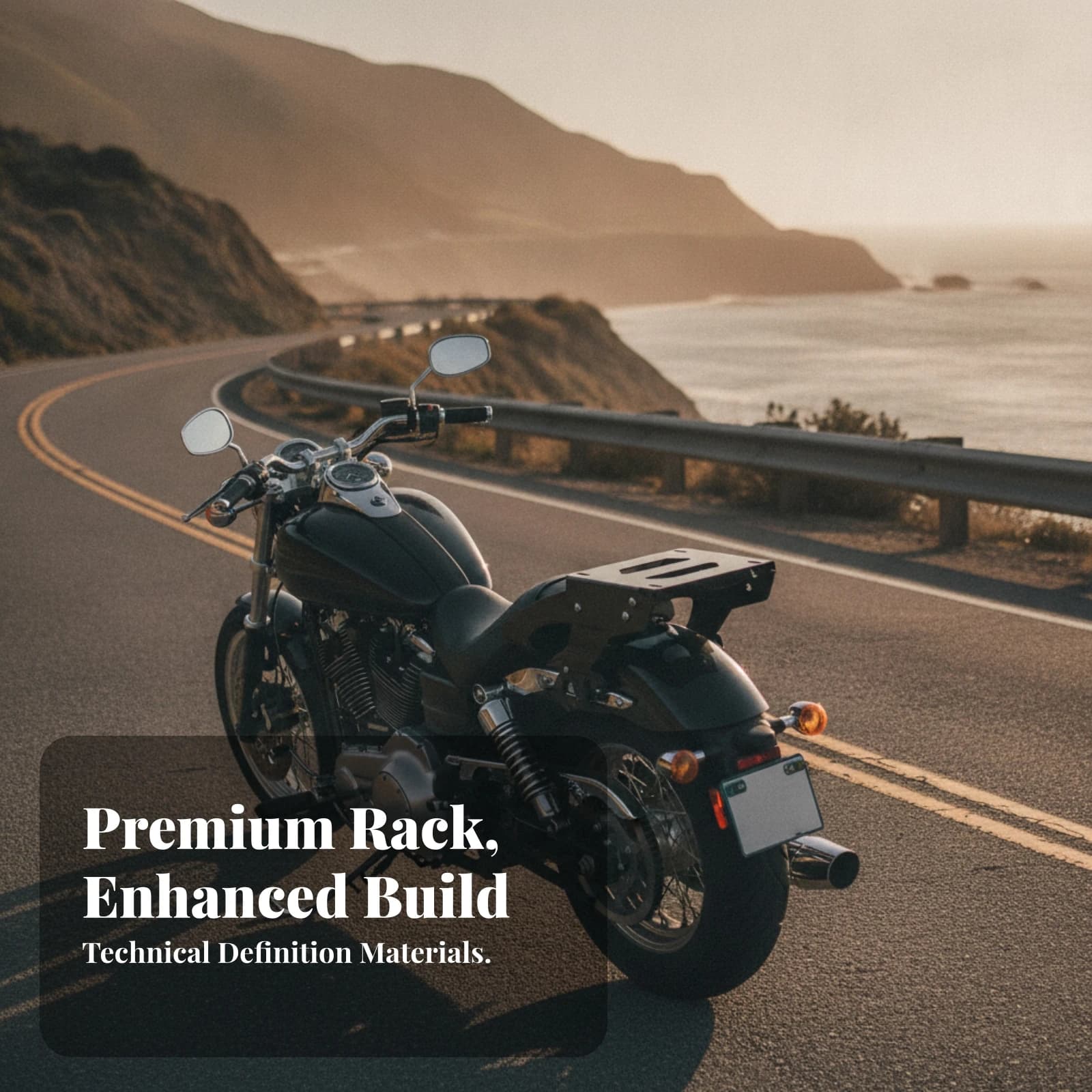 Motorcycle Luggage Rack with Support Arms Sturdy Motorcycle Rear Rack Rear Cargo Carrier Stable Hardware Easy Installation