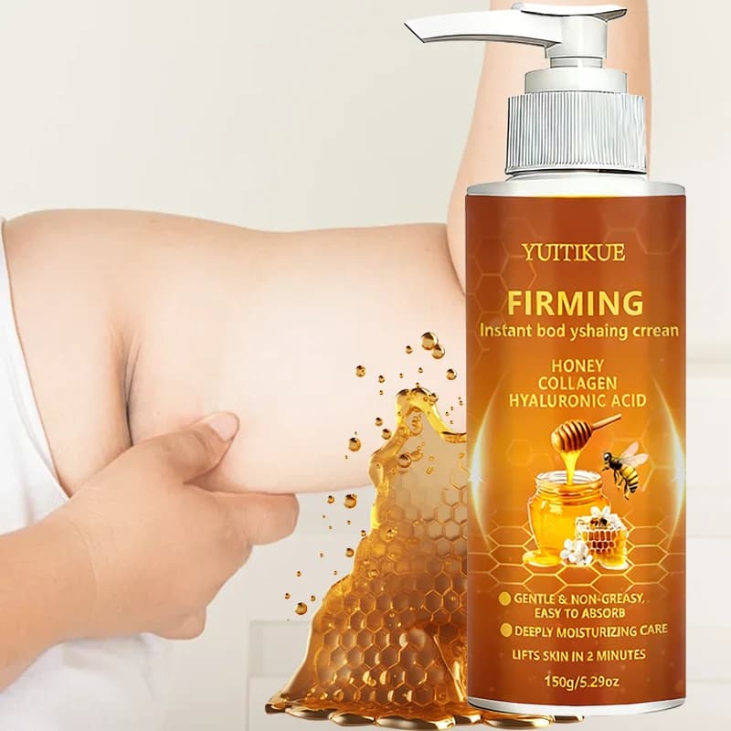 TUITIKUE Crema Corpo Rassodante al Collagene e Miele, 150g Effetto Lifting Istantaneo con Acido Ialuronico, Non Unta