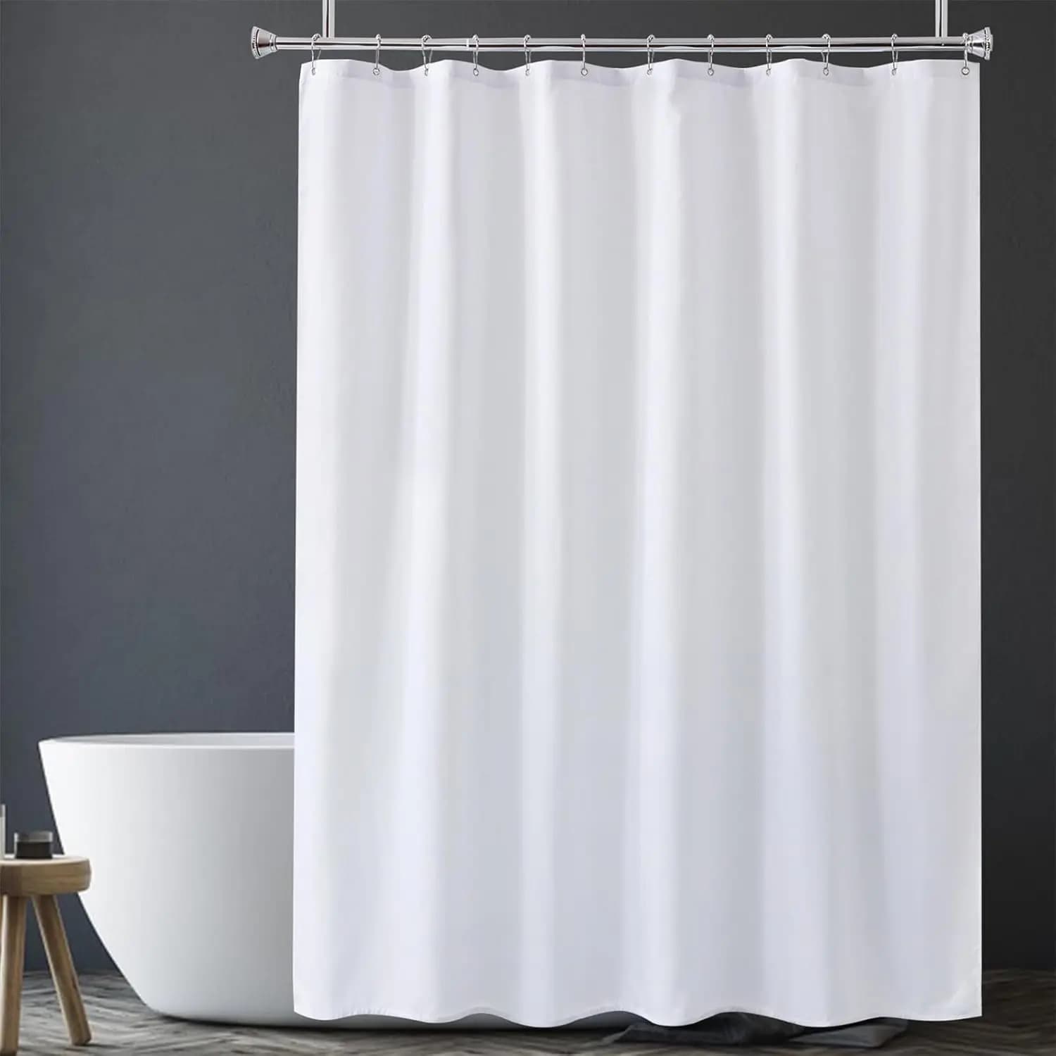 Telo Doccia Impermeabile 2-in-1, Tessuto Resistente 120G con Pesi, 12 Occhielli Antiruggine, 183x183 cm