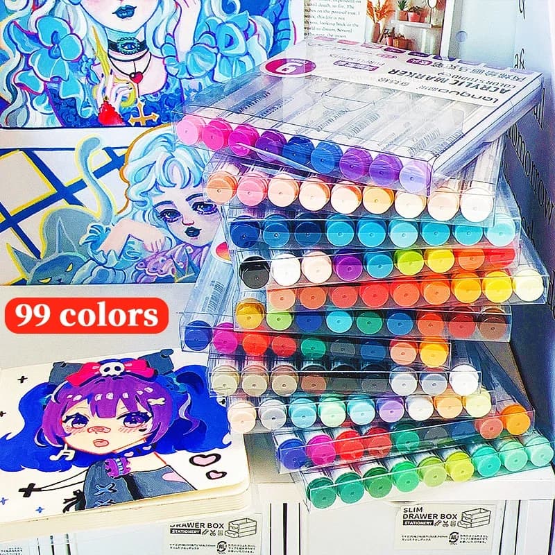 Cancelleria scolastica forniture per ufficio studente disegno graffit art forniture pittura evidenziatore penna pennarelli colorati quotidiani