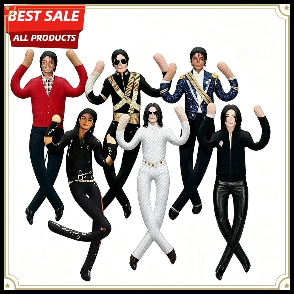 Newest Style Michael Jackson Cosplay Prop Doll Plush Stuffed Figure Dolls Room Decoration Abstract Joint Mobility Props Gifts