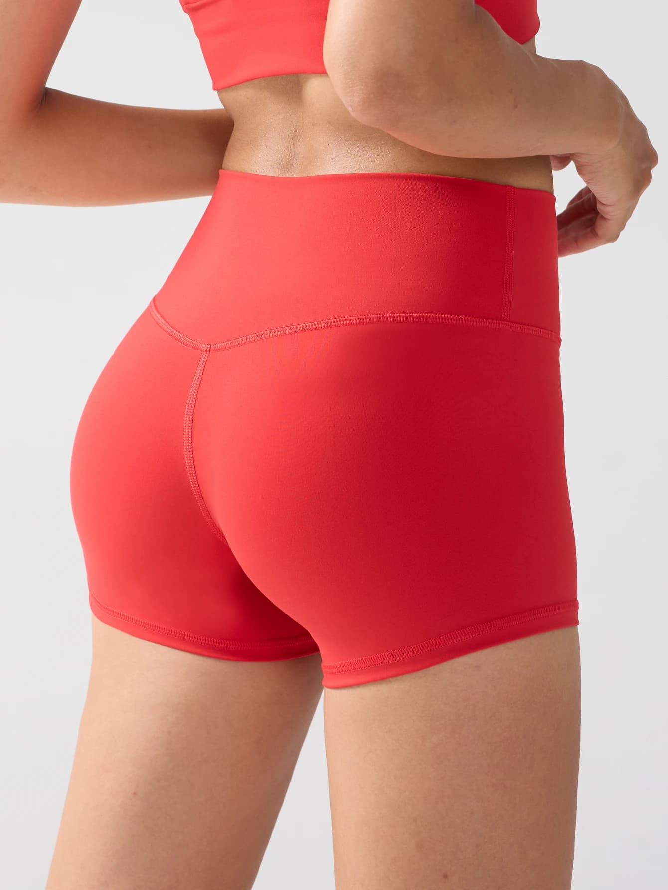 Solid Color Soft Athletic Cycling High Waist Yoga Short Leg Women Fitness Sports Short Comprehensive Training Jog Squat Proof