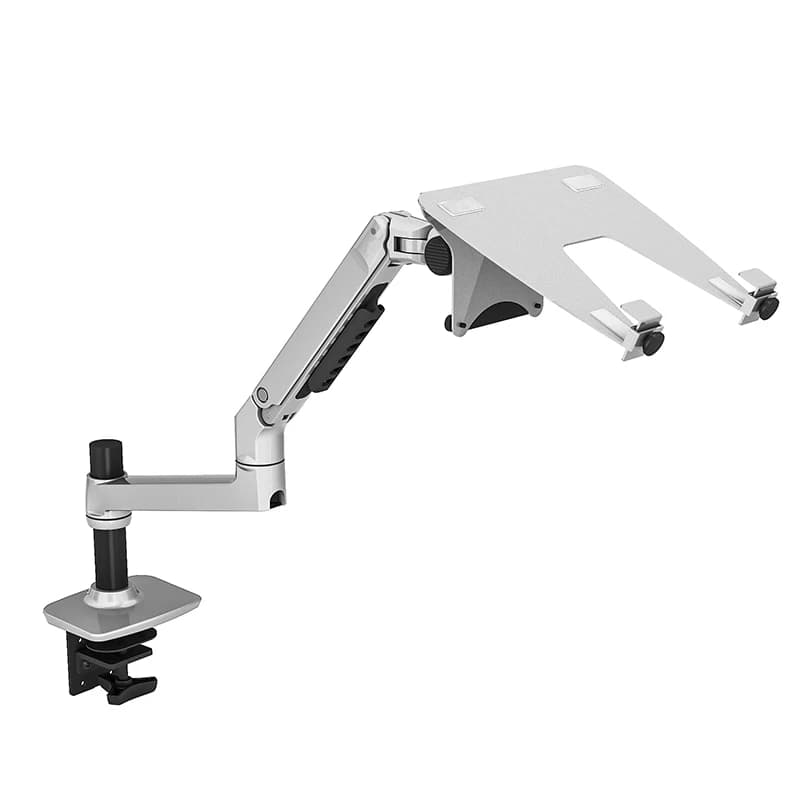 V62CT Supporto da tavolo in lega di alluminio a doppio uso Supporto per monitor da 17-27 pollici Supporto per laptop da 17 pollici Braccio a molla meccanico