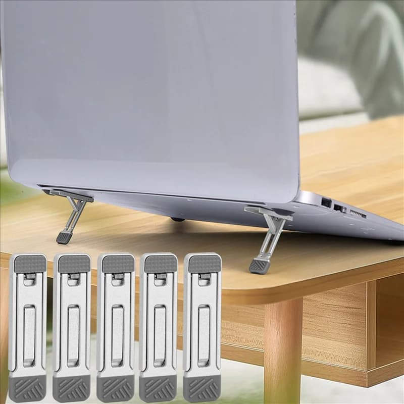 SEWS-4X Universal Mini Foldable Metal Stand Laptop Base Stand Thin Adjustable Cooling Stand For Laptop Tablet