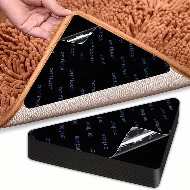Rug Grippers for Hardwood Floors, Washable Carpet Tape for Area Rugs Non Slip Rug Pads for Tiles Laminate Floor