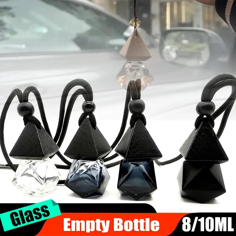 8/10ML Tinto Triangolo Quadrato Car Bottle Filler Essential Oil Diffuser Fragrance Deodorant Perfume Bottle Bouquet Ornament
