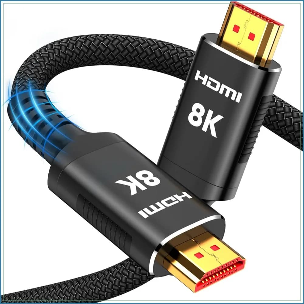 8K HDMI 2.1 Cable 25 ft, 48Gbps Ultra High-Speed, 8K@60Hz 4K@120Hz for TV/Laptop/PS5/Xbox/Projector