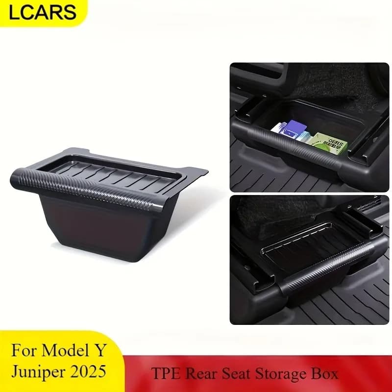 Per Tesla Model Y Juniper 2025 Sedile posteriore Scatola di immagazzinaggio Organizzatore Console centrale Bin Back Trash Can Contenitore della spazzatura accessorio per auto