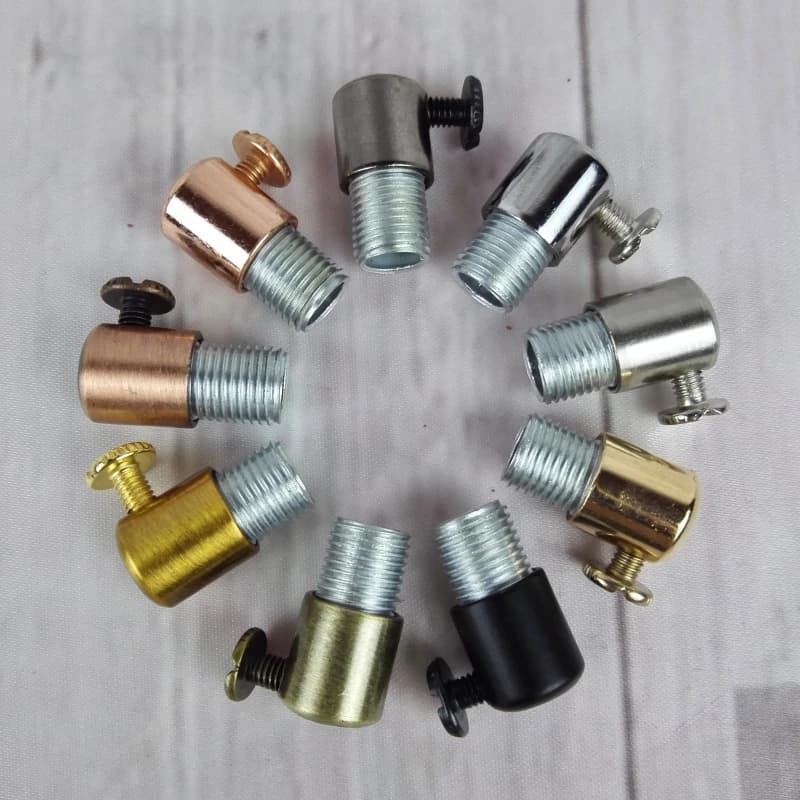 Impugnature in metallo da 10 pezzi per lucchetto per cavi cavo per tubo da 15mm impugnature per cavi piastra per soffitto M6 collegare per lampada a sospensione